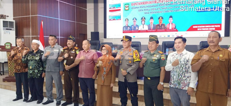 RAPAT KOORDINASI FORKOPIMDA KOTA PEMATANG SIANTAR – PERSIAPAN PENYELENGGARAAN PEMILIHAN PRESIDEN DAN